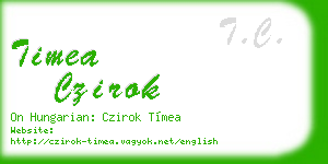 timea czirok business card